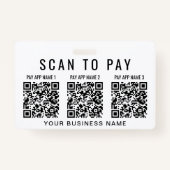 ビジネススキャンによる支払い3 QRコード バッジ (裏面)