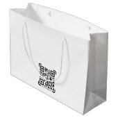 ビジネススキャンQRコードWebサイトロゴモダンシンプル ラージペーパーバッグ (裏面アングル)