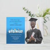 ビジネススクール卒業パーティー写真招待状 招待状 (スタンド正面)