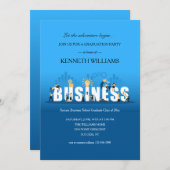 ビジネススクール卒業パーティー 招待状 (正面/裏面)