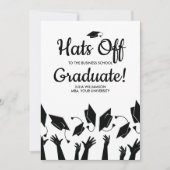 ビジネススクール卒業写真帽子オフパーティー 招待状 (正面)