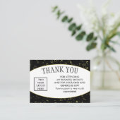 ビジネススタイリッシュシャワーロゴありがとう エンクロージャーカード (スタンド正面)