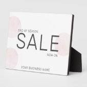 ビジネススタイリッシュピンクの水のカラーサークル販売の看板 フォトプラーク (側面)