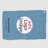 ビジネススタイリッシュプロモーションのカスタマイズ可能なダスティブルー ゴルフタオル (横)