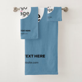 ビジネススタイリッシュプロモーションのカスタマイズ可能なダスティブルー バスタオルセット