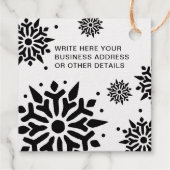 ビジネススタイリッシュメリークリスマスの雪の結晶の名前 フェイバータグ (裏面)