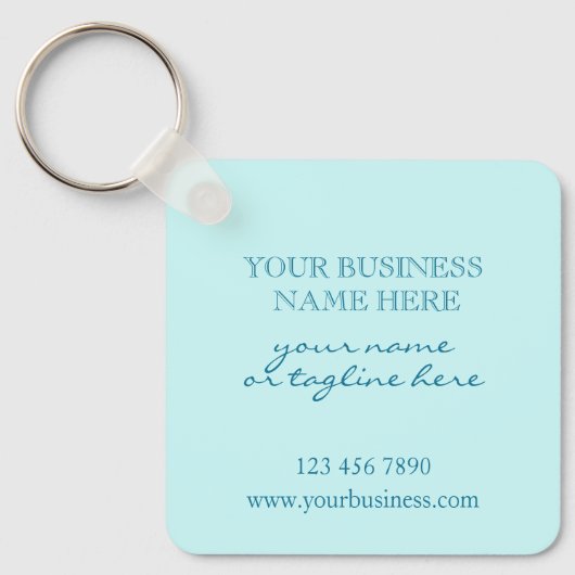 ビジネススタイリッシュロゴプロモーションアクアジェイド キーホルダー (正面)