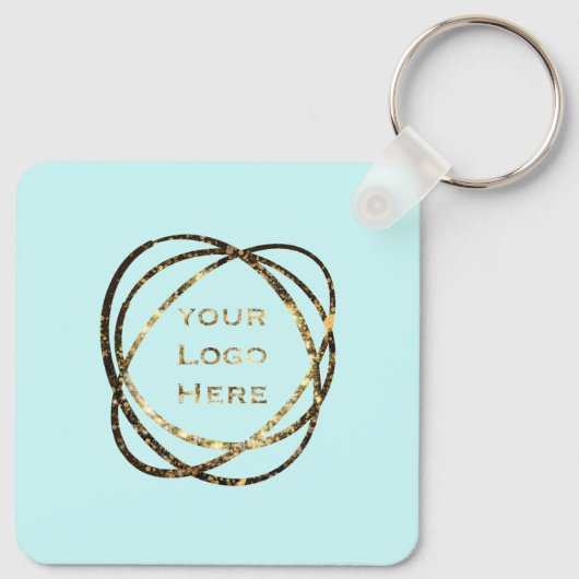 ビジネススタイリッシュロゴプロモーションアクアジェイド キーホルダー (裏面)