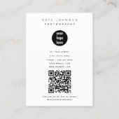 ビジネススタイリッシュロゴ写真家の写真 名刺 (裏面)