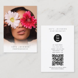 ビジネススタイリッシュロゴ写真家の写真 名刺