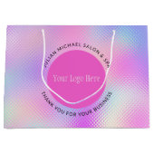 ビジネススタイリッシュ宣伝用ロゴホログラフィック ラージペーパーバッグ (正面)