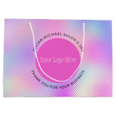 ビジネススタイリッシュ宣伝用ロゴホログラフィック ラージペーパーバッグ (裏面)