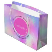 ビジネススタイリッシュ宣伝用ロゴホログラフィック ラージペーパーバッグ (裏面アングル)