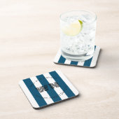 ビジネスストライプのロゴモノグラムcoaster circleギフト コースター (右側)