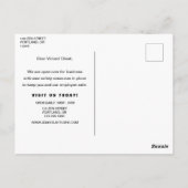 ビジネススパサロン開放ティール（緑がかった色）ユーカリ ポストカード (裏面)