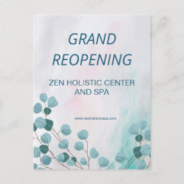 ビジネススパサロン開放ティール（緑がかった色）ユーカリ ポストカード