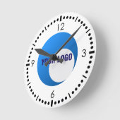 ビジネススポーツロゴテンプレート ラウンド壁時計 (傾斜)