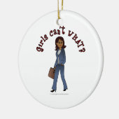 ビジネススーツの女性CEO セラミックオーナメント (左)