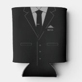 ビジネススーツパーソナライズされたのおもしろいクーラーボックス 缶クーラー (裏面)