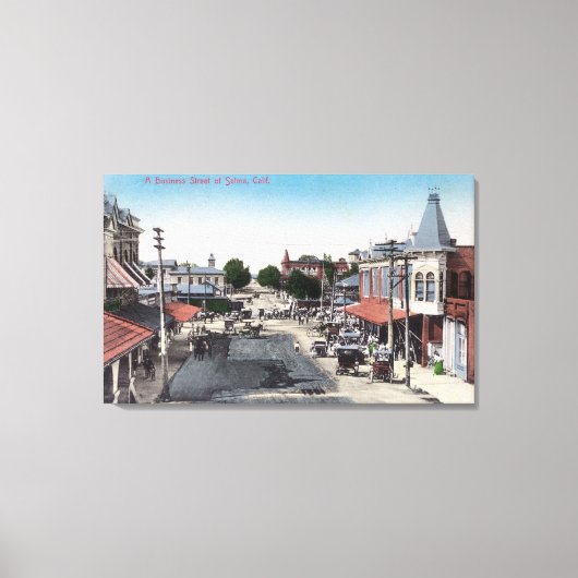 ビジネスセクションセルマの空中表示 キャンバスプリント (正面)