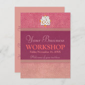 ビジネスセミナーワークショップ招待状テンプレート インビテーションポストカード (正面/裏面)