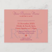 ビジネスセミナーワークショップ招待状テンプレート インビテーションポストカード (裏面)