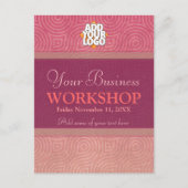 ビジネスセミナーワークショップ招待状テンプレート インビテーションポストカード (正面)