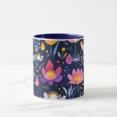 ビジネスセレニティスパマグ芸術的デイジー マグカップ (中央)