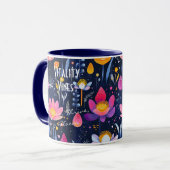 ビジネスセレニティスパマグ芸術的デイジー マグカップ (正面左)