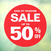 ビジネスセール 50% ショップサイン 赤丸 ウィンドウステッカー ウィンドウサイン (シート3)