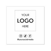 ビジネスソーシャルメディアのロゴ セルフインキングスタンプ (デザイン)