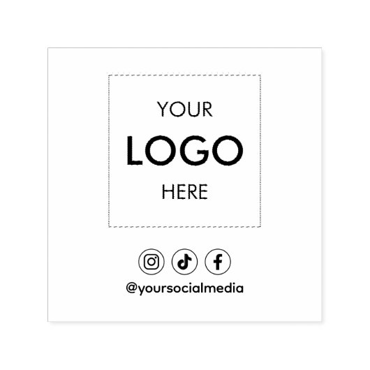 ビジネスソーシャルメディアのロゴ セルフインキングスタンプ (デザイン)