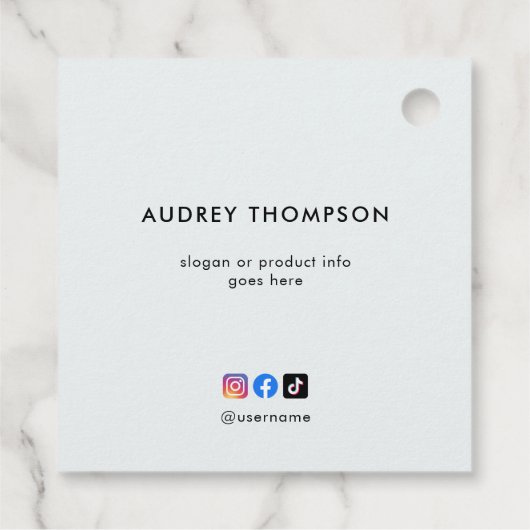 ビジネスソーシャルメディアのロモダンゴ フェイバータグ (裏面)