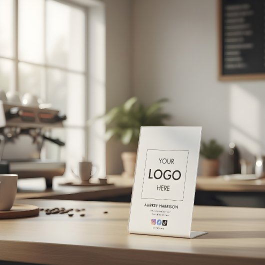 ビジネスソーシャルメディアロゴプロフェッショナル 台座サイン