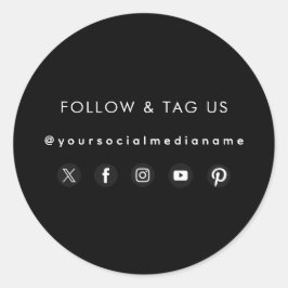 ビジネスソーシャルメディア名前をカスタムする包装ラベル ラウンドシール