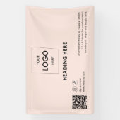 ビジネスソーシャルメディアQRコード広告の赤面 横断幕 (縦)