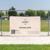 ビジネスソーシャルメディアQRコード広告の赤面 横断幕 (インサイチュ)