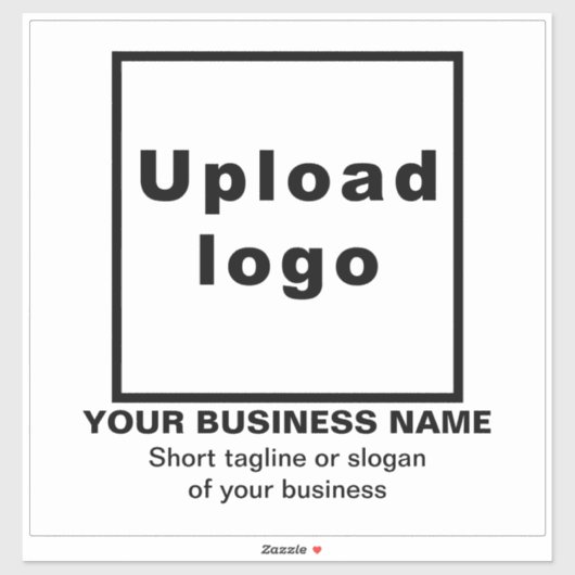 ビジネスタグラインの白い大きな四角ビニール シール (シート)