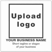 ビジネスタグラインの白い大きな四角ビニール シール (正面)