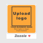 ビジネスタグラインオンオレンジカラースクエアビニル シール (シート)