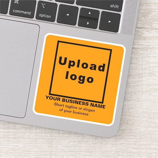 ビジネスタグラインオンオレンジカラースクエアビニル シール (詳細)