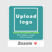 ビジネスタグラインオンティール(緑がかった色)グリーンスクエアビニル シール (シート)