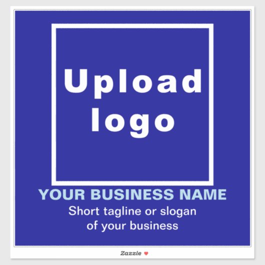 ビジネスタグラインオンブルーラージスクエアビニル シール (シート)