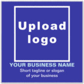 ビジネスタグラインオンブルーラージスクエアビニル シール (正面)