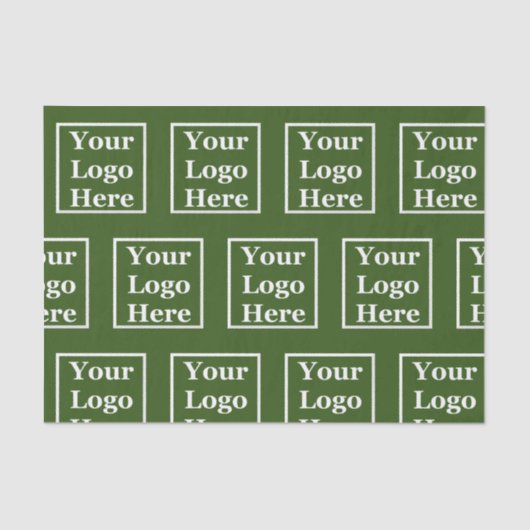 ビジネスダークグリーンテンプレートロゴはこちら 薄葉紙 (正面)