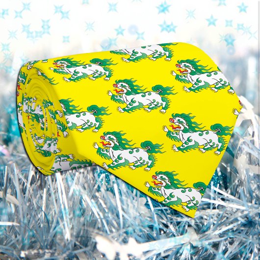 ビジネスチベット&チベット国旗、雪のライオン/ハート ネクタイ