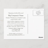 ビジネスチャーチウィークエンドキャンピングリトリートレイクサイド ポストカード (裏面)