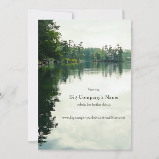 ビジネスチャーチファミリーリトリートウィークエンドアットザレイク 招待状 (裏面)