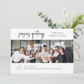 ビジネスチームフォトホリデーカード シーズンカード (スタンド正面)