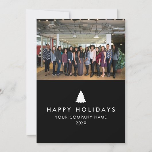ビジネスチームフォトロゴフォトクリスマスカード (正面)